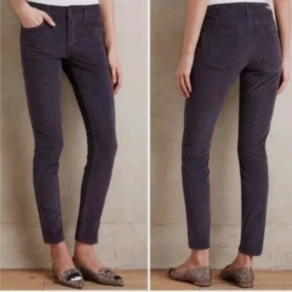 Anthropolgie Pilcro, corduroy, dark gray, fine wale cord, size 28
